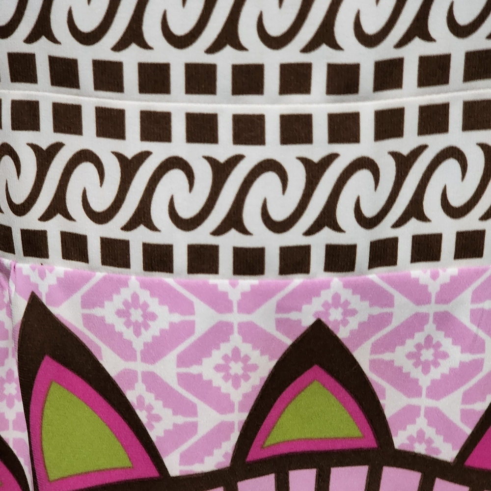 Nicole by Nicole Miller Abstract Medallion Patchwork Sheath Dress Size 10 - Picture 4 of 14